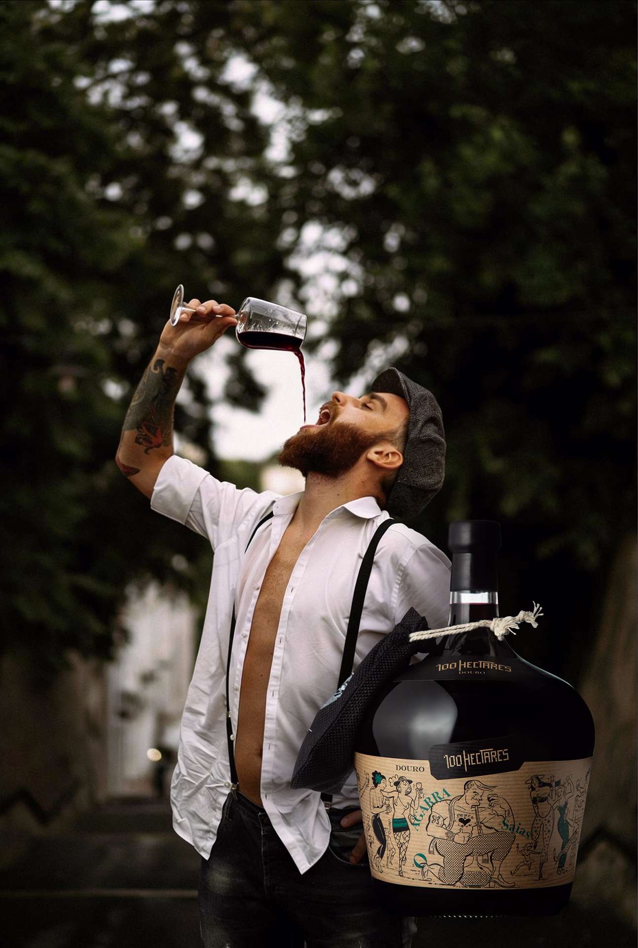 DouroDoc 100Hectares garrafão 2 litros vinho Douro vinho Douro DOC Touriga Nacional e Touriga Franca vinho estágio em carvalho francês vinho premium Douro design garrafa vinho produção vinho Douro